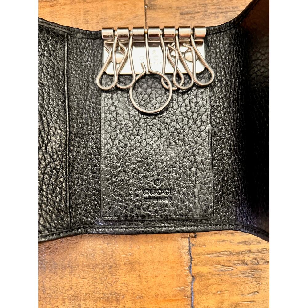Authentic Gucci Key Case Color Black Soho Interlocking GG With COA - Picture 6 of 11
